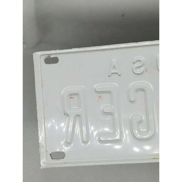 U.S.A Roger Personalized White and Red Mini License Plate – Collectible Bike Tag - Picture 8 of 11
